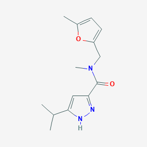 molecular formula C14H19N3O2 B3885315 3-isopropyl-N-methyl-N-[(5-methyl-2-furyl)methyl]-1H-pyrazole-5-carboxamide 