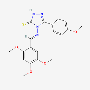 5-(4-methoxyphenyl)-4-{[(E)-(2,4,5-trimethoxyphenyl)methylidene]amino}-4H-1,2,4-triazole-3-thiol