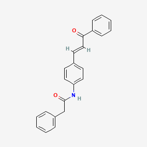 molecular formula C23H19NO2 B3885374 N-[4-(3-oxo-3-phenyl-1-propen-1-yl)phenyl]-2-phenylacetamide 