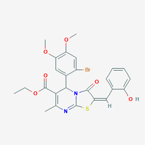 ethyl 5-(2-bromo-4,5-dimethoxyphenyl)-2-(2-hydroxybenzylidene)-7-methyl-3-oxo-2,3-dihydro-5H-[1,3]thiazolo[3,2-a]pyrimidine-6-carboxylate