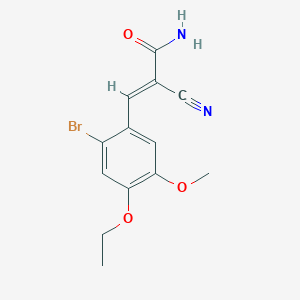 (2E)-3-(2-bromo-4-ethoxy-5-methoxyphenyl)-2-cyanoprop-2-enamide