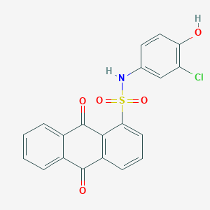 N-(3-chloro-4-hydroxyphenyl)-9,10-dioxoanthracene-1-sulfonamide