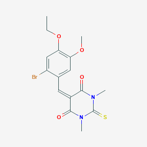 5-(2-bromo-4-ethoxy-5-methoxybenzylidene)-1,3-dimethyl-2-thioxodihydro-4,6(1H,5H)-pyrimidinedione