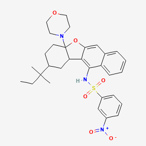 N-[2-(2-methylbutan-2-yl)-4a-morpholin-4-yl-2,3,4,11b-tetrahydro-1H-naphtho[3,2-b][1]benzofuran-11-yl]-3-nitrobenzenesulfonamide