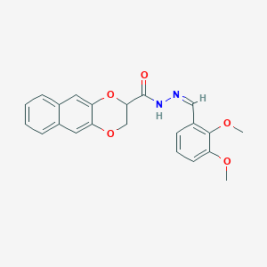 N-[(Z)-(2,3-dimethoxyphenyl)methylideneamino]-2,3-dihydrobenzo[g][1,4]benzodioxine-3-carboxamide