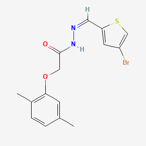 N-[(Z)-(4-bromothiophen-2-yl)methylideneamino]-2-(2,5-dimethylphenoxy)acetamide