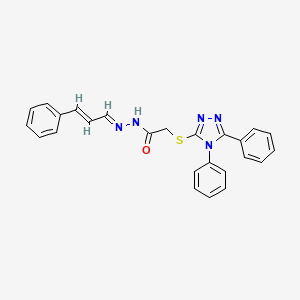 2-[(4,5-diphenyl-4H-1,2,4-triazol-3-yl)sulfanyl]-N'-[(1E,2E)-3-phenylprop-2-en-1-ylidene]acetohydrazide