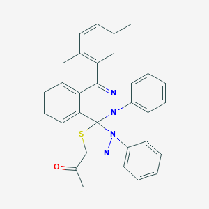 molecular formula C31H26N4OS B388563 1-[4-(2,5-dimethylphenyl)-2,3'-diphenyl-2H,3'H-spiro[phthalazine-1,2'-[1,3,4]thiadiazol]-5'-yl]ethanone 