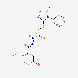 N'-(2,5-dimethoxybenzylidene)-2-[(5-methyl-4-phenyl-4H-1,2,4-triazol-3-yl)thio]acetohydrazide