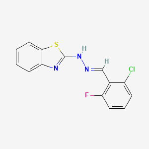 2-[(2E)-2-[(2-CHLORO-6-FLUOROPHENYL)METHYLIDENE]HYDRAZIN-1-YL]-1,3-BENZOTHIAZOLE