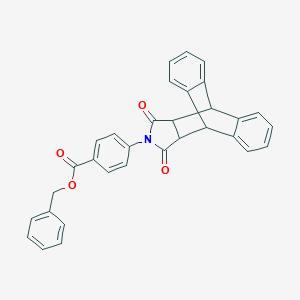 molecular formula C32H23NO4 B388567 Benzyl 4-(16,18-dioxo-17-azapentacyclo[6.6.5.0~2,7~.0~9,14~.0~15,19~]nonadeca-2,4,6,9,11,13-hexaen-17-yl)benzoate (non-preferred name) 