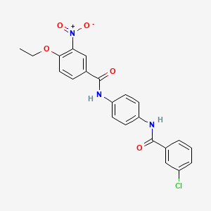 N-[4-(3-Chlorobenzamido)phenyl]-4-ethoxy-3-nitrobenzamide