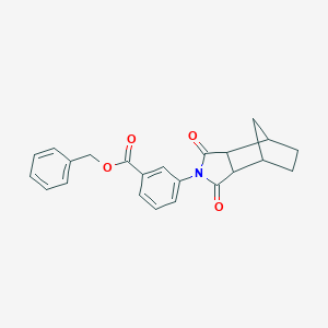 molecular formula C23H21NO4 B388569 benzyl 3-(1,3-dioxooctahydro-2H-4,7-methanoisoindol-2-yl)benzoate 