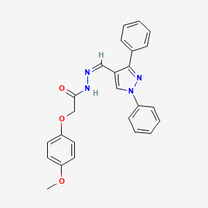 N-[(Z)-(1,3-diphenylpyrazol-4-yl)methylideneamino]-2-(4-methoxyphenoxy)acetamide