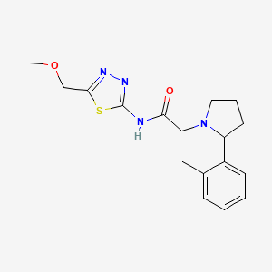 N-[5-(methoxymethyl)-1,3,4-thiadiazol-2-yl]-2-[2-(2-methylphenyl)pyrrolidin-1-yl]acetamide