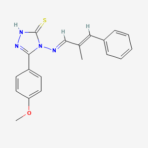 5-(4-methoxyphenyl)-4-{[(2E)-2-methyl-3-phenylprop-2-en-1-ylidene]amino}-4H-1,2,4-triazole-3-thiol