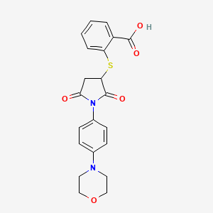 2-({1-[4-(Morpholin-4-yl)phenyl]-2,5-dioxopyrrolidin-3-yl}sulfanyl)benzoic acid