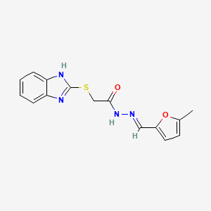 2-(1H-benzimidazol-2-ylthio)-N'-[(5-methyl-2-furyl)methylene]acetohydrazide