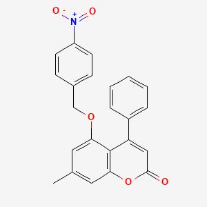 7-methyl-5-[(4-nitrobenzyl)oxy]-4-phenyl-2H-chromen-2-one