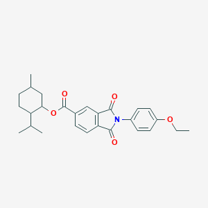 molecular formula C27H31NO5 B388576 2-Isopropyl-5-methylcyclohexyl 2-(4-ethoxyphenyl)-1,3-dioxo-5-isoindolinecarboxylate 