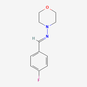 (E)-1-(4-fluorophenyl)-N-morpholin-4-ylmethanimine