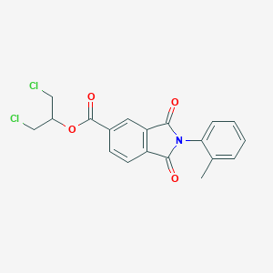 molecular formula C19H15Cl2NO4 B388578 2-Chloro-1-(chloromethyl)ethyl 2-(2-methylphenyl)-1,3-dioxo-5-isoindolinecarboxylate 