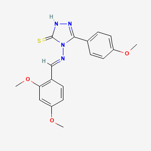 4-{[(E)-(2,4-dimethoxyphenyl)methylidene]amino}-5-(4-methoxyphenyl)-4H-1,2,4-triazole-3-thiol