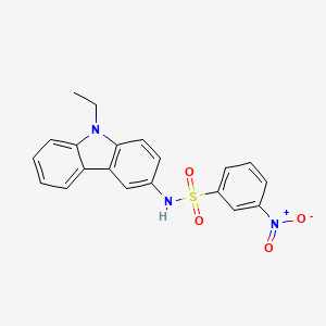 molecular formula C20H17N3O4S B3885812 N-(9-ETHYL-9H-CARBAZOL-3-YL)-3-NITROBENZENE-1-SULFONAMIDE 