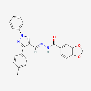 N'-{[3-(4-methylphenyl)-1-phenyl-1H-pyrazol-4-yl]methylene}-1,3-benzodioxole-5-carbohydrazide