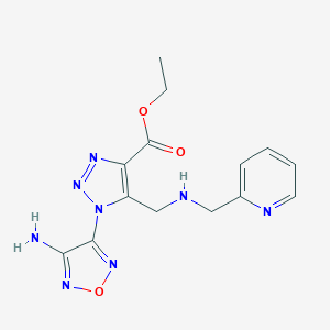 Ethyl 1-(4-amino-1,2,5-oxadiazol-3-yl)-5-[(pyridin-2-ylmethylamino)methyl]triazole-4-carboxylate