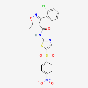 3-(2-chlorophenyl)-5-methyl-N-{5-[(4-nitrophenyl)sulfonyl]-1,3-thiazol-2-yl}-4-isoxazolecarboxamide