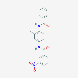 N-(4-benzamido-3-methylphenyl)-4-methyl-3-nitrobenzamide