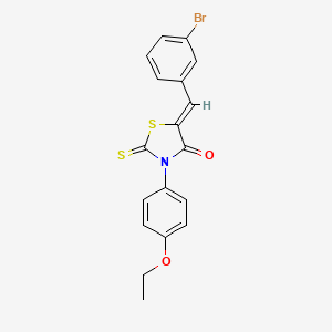 (5Z)-5-[(3-bromophenyl)methylidene]-3-(4-ethoxyphenyl)-2-sulfanylidene-1,3-thiazolidin-4-one