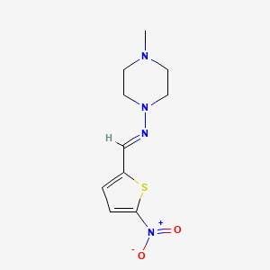 (E)-N-(4-methylpiperazin-1-yl)-1-(5-nitrothiophen-2-yl)methanimine