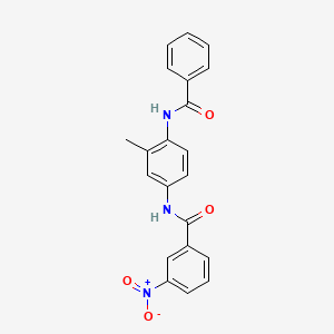 molecular formula C21H17N3O4 B3885882 N-(4-benzamido-3-methylphenyl)-3-nitrobenzamide 