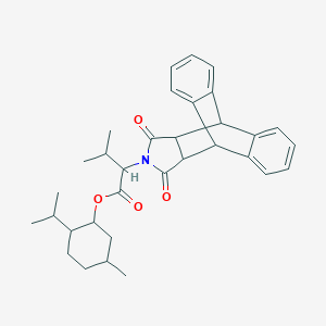 molecular formula C33H39NO4 B388589 5-Methyl-2-(propan-2-yl)cyclohexyl 2-(16,18-dioxo-17-azapentacyclo[6.6.5.0~2,7~.0~9,14~.0~15,19~]nonadeca-2,4,6,9,11,13-hexaen-17-yl)-3-methylbutanoate (non-preferred name) 