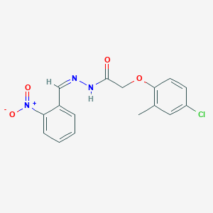 2-(4-chloro-2-methylphenoxy)-N-[(Z)-(2-nitrophenyl)methylideneamino]acetamide