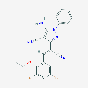 5-amino-3-[1-cyano-2-(3,5-dibromo-2-isopropoxyphenyl)vinyl]-1-phenyl-1H-pyrazole-4-carbonitrile
