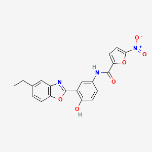 N-[3-(5-Ethyl-1,3-benzoxazol-2-YL)-4-hydroxyphenyl]-5-nitrofuran-2-carboxamide