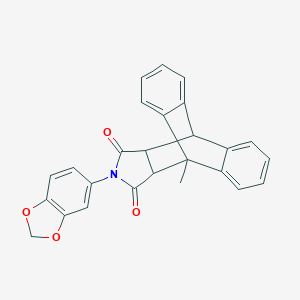 molecular formula C26H19NO4 B388595 17-(1,3-Benzodioxol-5-yl)-1-methyl-17-azapentacyclo[6.6.5.0~2,7~.0~9,14~.0~15,19~]nonadeca-2,4,6,9,11,13-hexaene-16,18-dione 