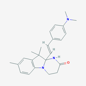 molecular formula C24H29N3O B388596 10a-{2-[4-(dimethylamino)phenyl]vinyl}-8,10,10-trimethyl-3,4,10,10a-tetrahydropyrimido[1,2-a]indol-2(1H)-one 