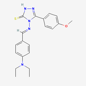 4-((4-(DIETHYLAMINO)BENZYLIDENE)AMINO)-5-(4-MEO-PH)-4H-1,2,4-TRIAZOLE-3-THIOL