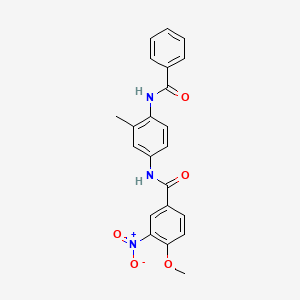 N-(4-benzamido-3-methylphenyl)-4-methoxy-3-nitrobenzamide