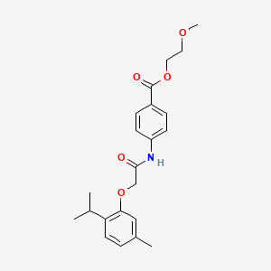 2-methoxyethyl 4-{[(2-isopropyl-5-methylphenoxy)acetyl]amino}benzoate