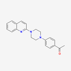 1-[4-(4-Quinolin-2-ylpiperazin-1-yl)phenyl]ethanone