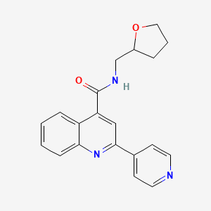 2-pyridin-4-yl-N-(tetrahydrofuran-2-ylmethyl)quinoline-4-carboxamide