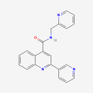 2-pyridin-3-yl-N-(pyridin-2-ylmethyl)quinoline-4-carboxamide