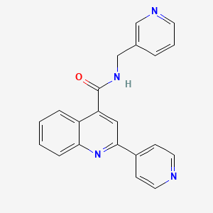 2-pyridin-4-yl-N-(pyridin-3-ylmethyl)quinoline-4-carboxamide