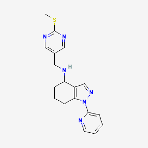 N-{[2-(methylthio)-5-pyrimidinyl]methyl}-1-(2-pyridinyl)-4,5,6,7-tetrahydro-1H-indazol-4-amine