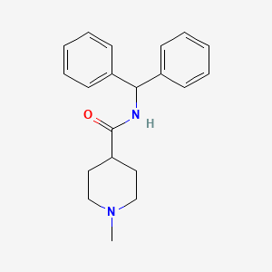 N-(diphenylmethyl)-1-methylpiperidine-4-carboxamide